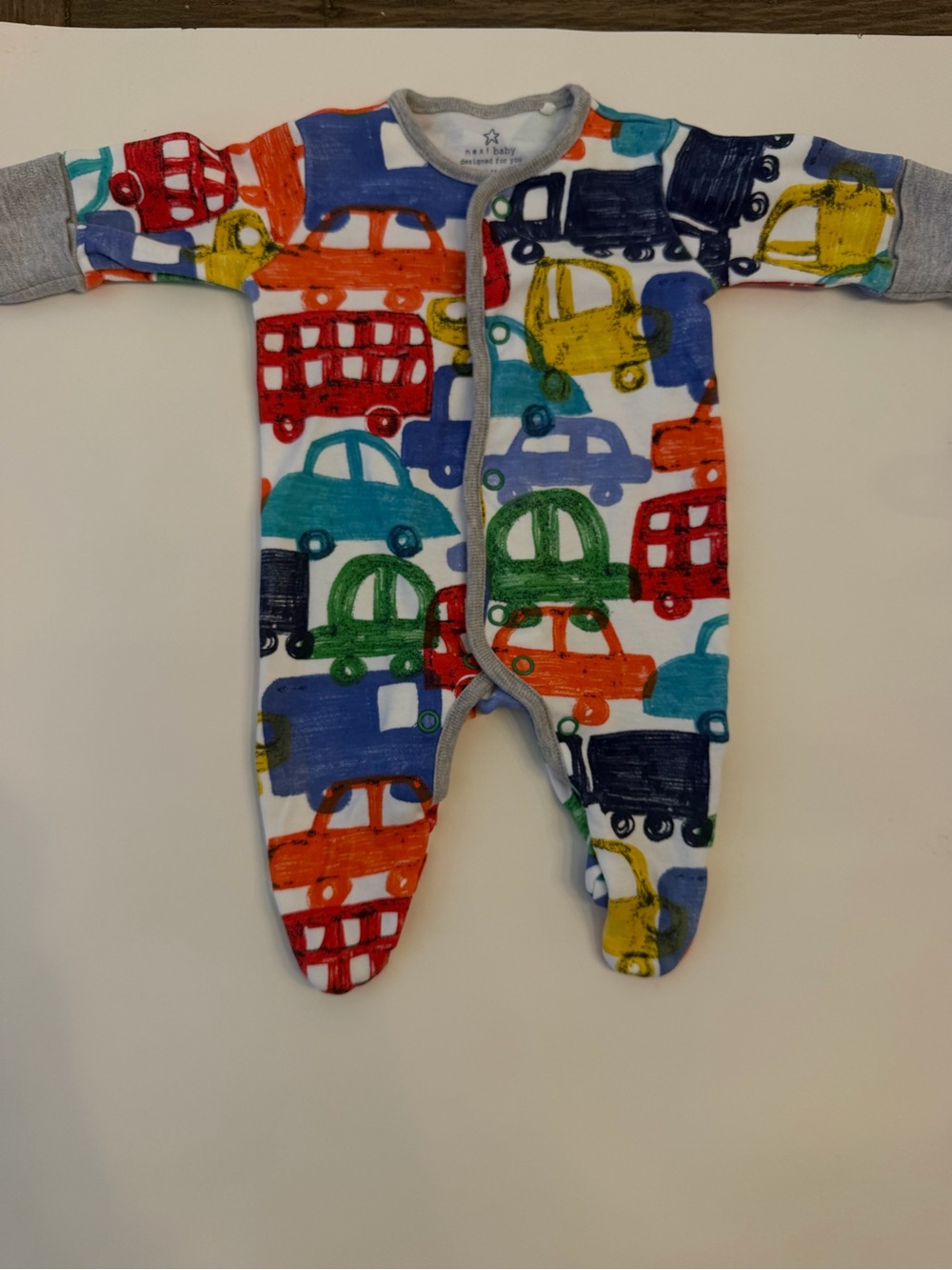 NEXT  Colorful Cars Footed One-Piece newborn